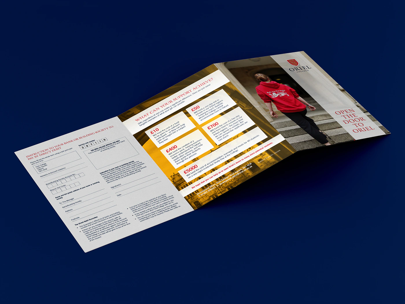 A5 Brochure with Tear-Off Donation Form